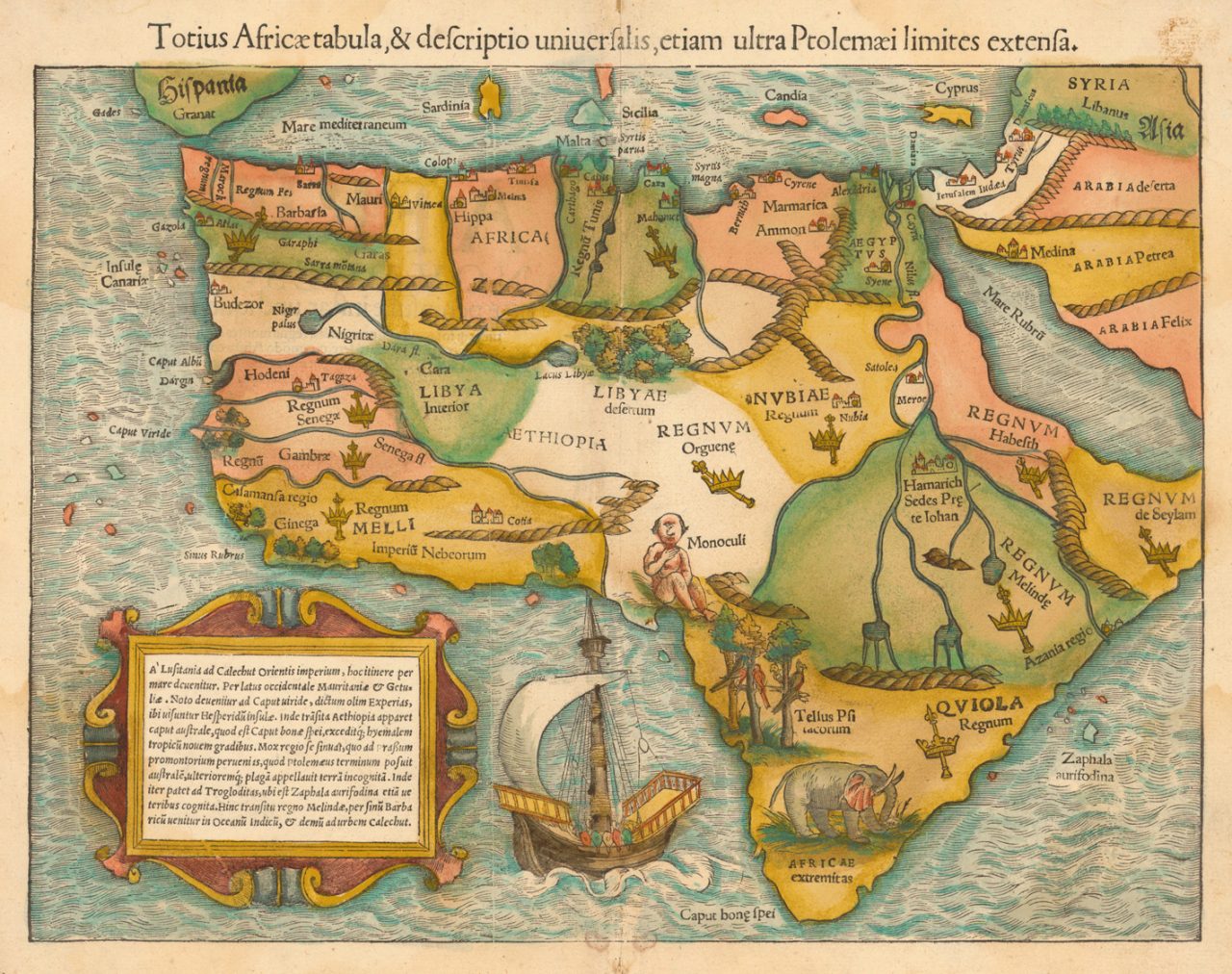 El primer mapa de África